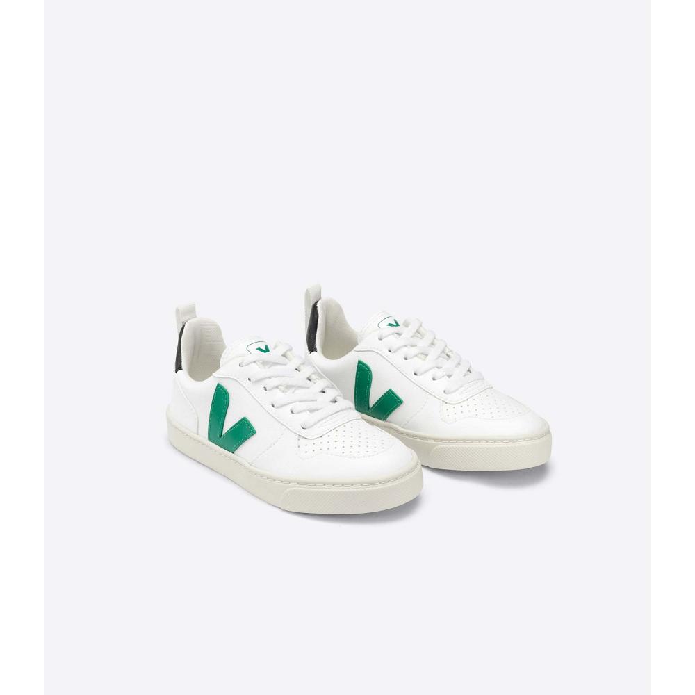 Veja V-10 LACE CWL Schoenen Kinderen White/Green | BE 788TCE